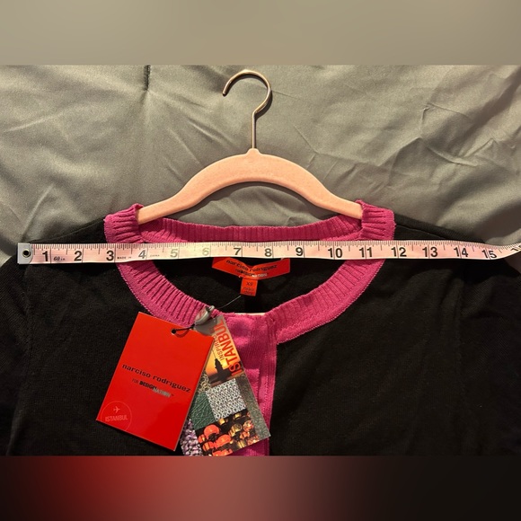 Narciso Rodriguez for Design Nation Color Block Cardigan XS NWT - Picture 7 of 9